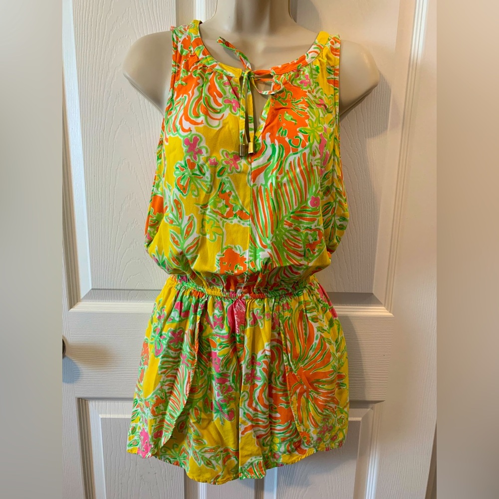 XS Lilly Pulitzer for Target Yellow Floral Romper